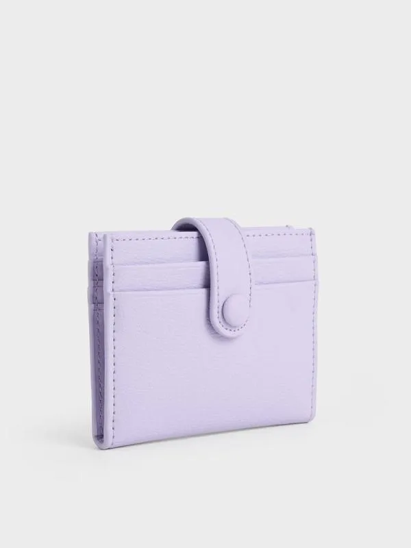 Women Bliss Snap Button Card Holder 8211 Lilac CHARLES and KEITH Card Holders