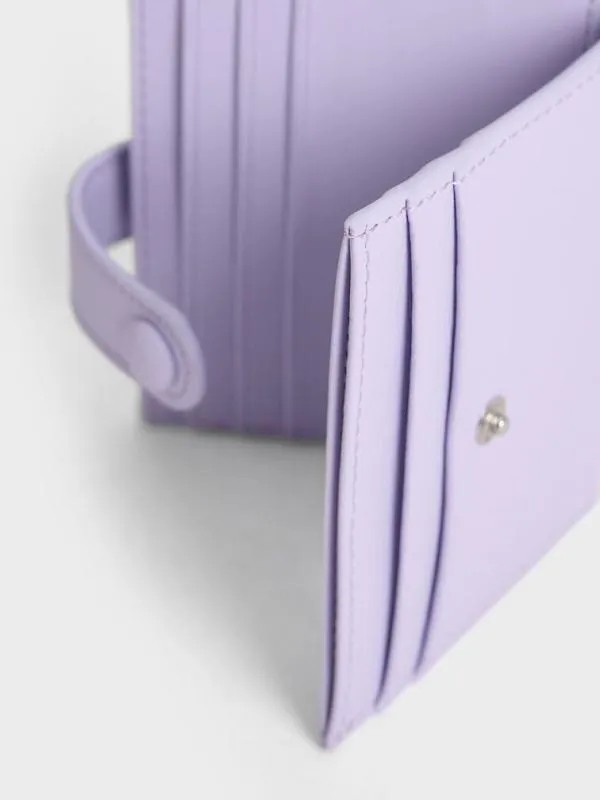 Women Bliss Snap Button Card Holder 8211 Lilac CHARLES and KEITH Card Holders