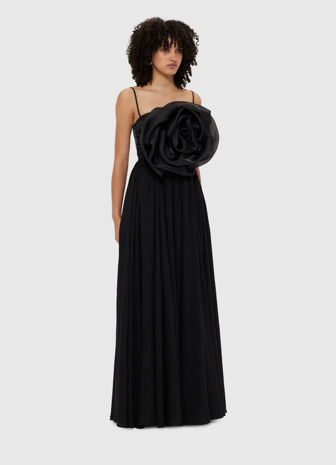 Women Bloom Rose Maxi Dress 8211 Ebony Dresses and Jumpsuits LEO LIN