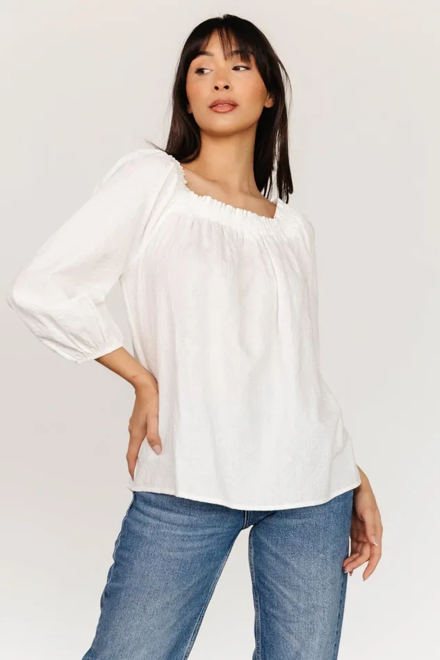 Women Blouses Shirts Baltic Born Aya Woven Top Off White