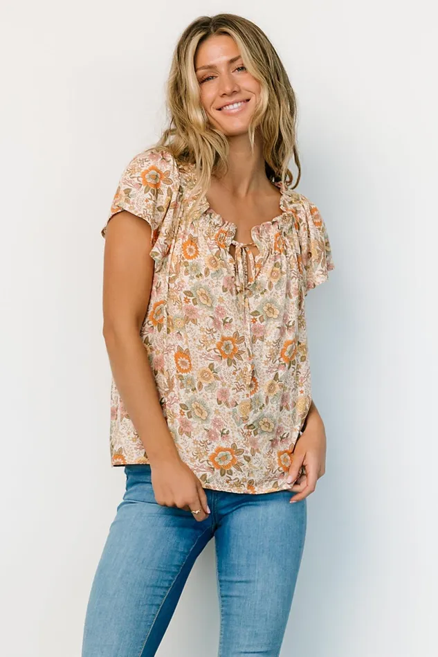 Women Blouses Shirts Baltic Born Jude Boho Top Cream Multi Women Blouses Shirts Baltic Born Jude Boho Top Cream Multi