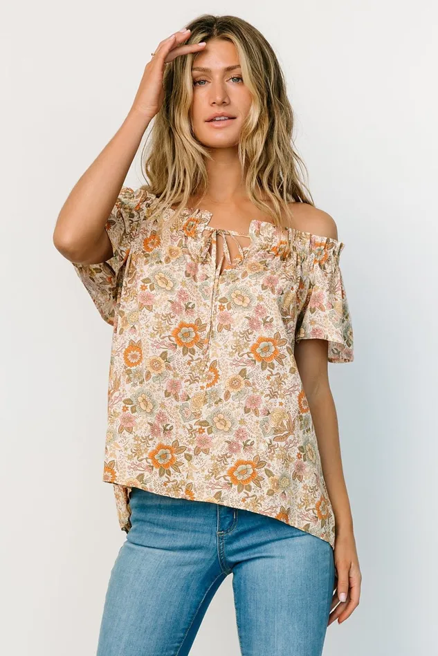 Women Blouses Shirts Baltic Born Jude Boho Top Cream Multi Women Blouses Shirts Baltic Born Jude Boho Top Cream Multi