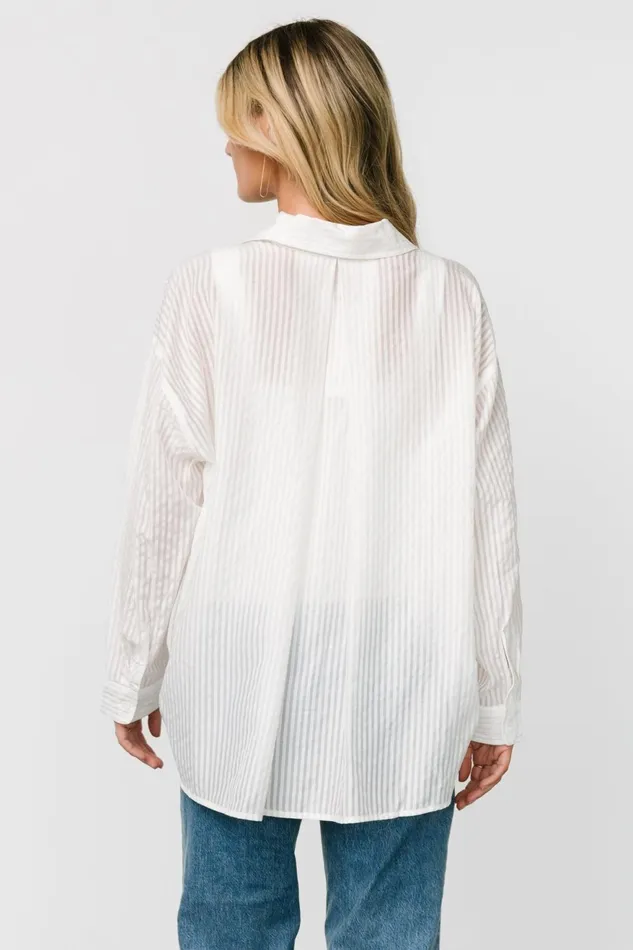 Women Blouses Shirts Baltic Born Sheldon Striped Oversized Top White Women Blouses Shirts Baltic Born Sheldon Striped Oversized Top White