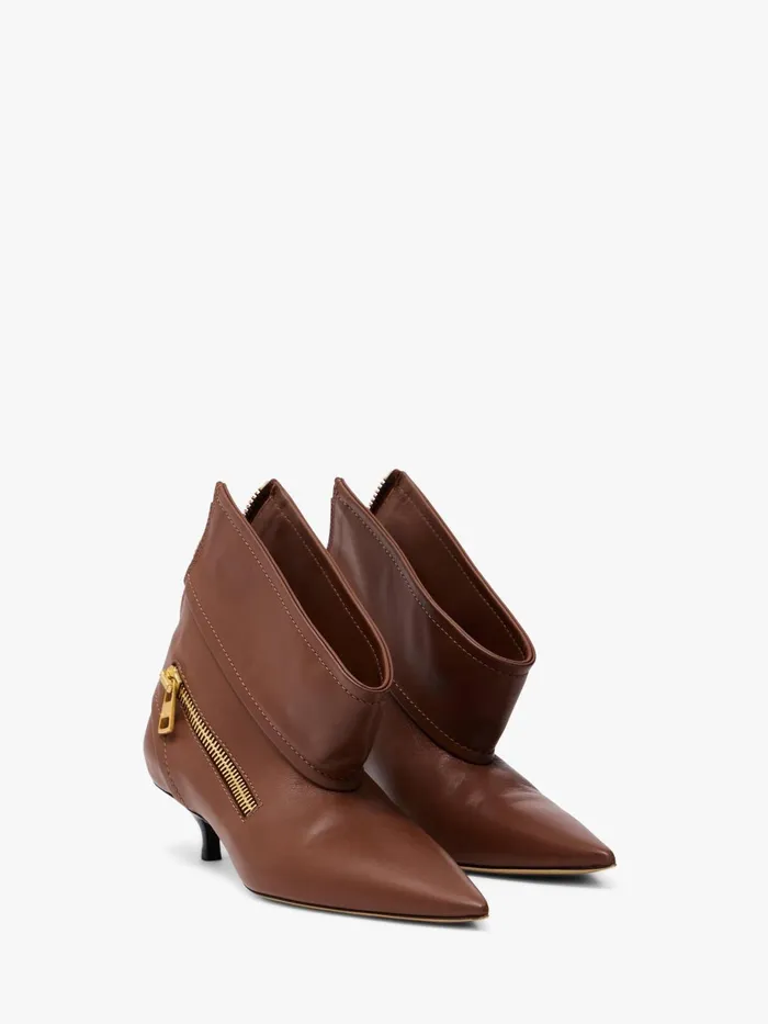 Women Boots JW Anderson BIKER KITTEN HEEL 8211 LEATHER ANKLE BOOT Chestnut Women Boots JW Anderson BIKER KITTEN HEEL 8211 LEATHER ANKLE BOOT Chestnut