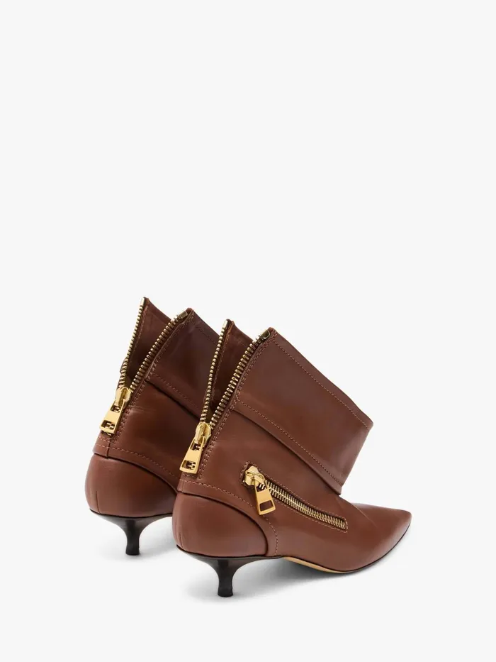 Women Boots JW Anderson BIKER KITTEN HEEL 8211 LEATHER ANKLE BOOT Chestnut Women Boots JW Anderson BIKER KITTEN HEEL 8211 LEATHER ANKLE BOOT Chestnut