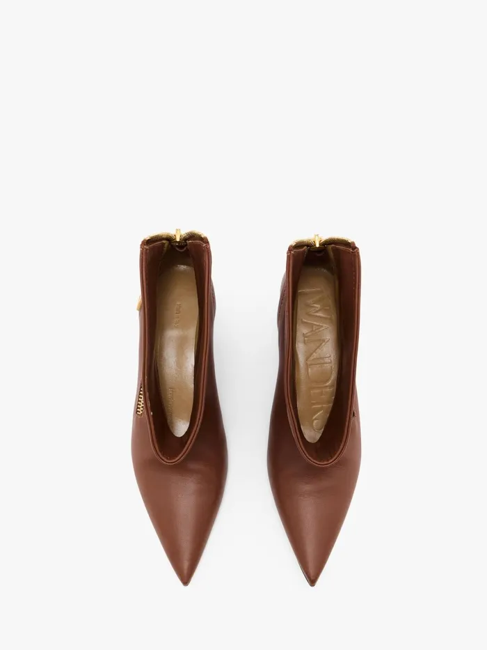 Women Boots JW Anderson BIKER KITTEN HEEL 8211 LEATHER ANKLE BOOT Chestnut Women Boots JW Anderson BIKER KITTEN HEEL 8211 LEATHER ANKLE BOOT Chestnut