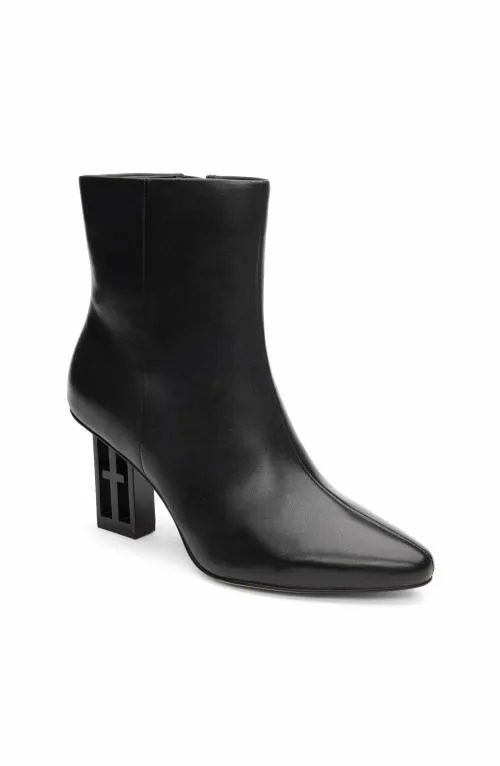 Women Boots Liverpool Los Angeles Claremont Icon Heel Side Zip Bootie Black