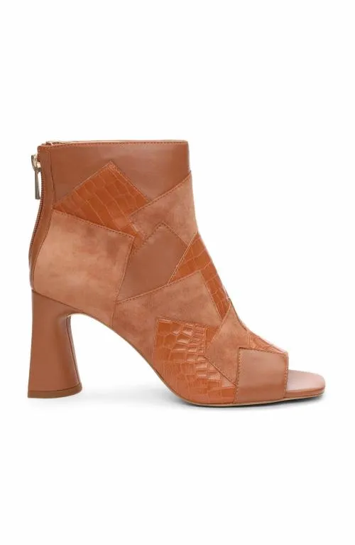 Women Boots Liverpool Los Angeles Park Bootie Multi Leather Patchwork Open Toe Luggage Women Boots Liverpool Los Angeles Park Bootie Multi Leather Patchwork Open Toe Luggage