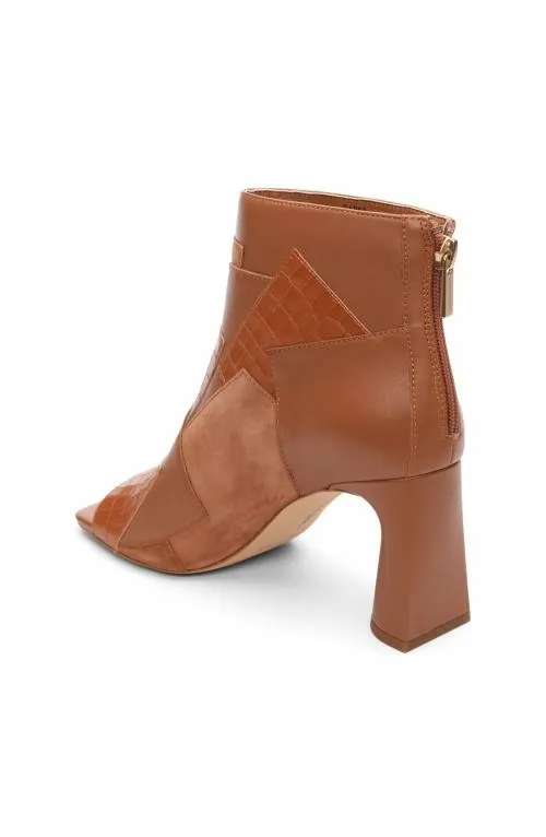 Women Boots Liverpool Los Angeles Park Bootie Multi Leather Patchwork Open Toe Luggage