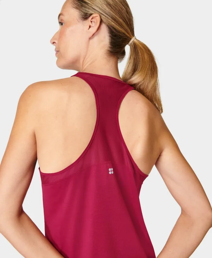 Women Breathe Easy Running Vest Vamp Red Sweaty Betty Vest Tops