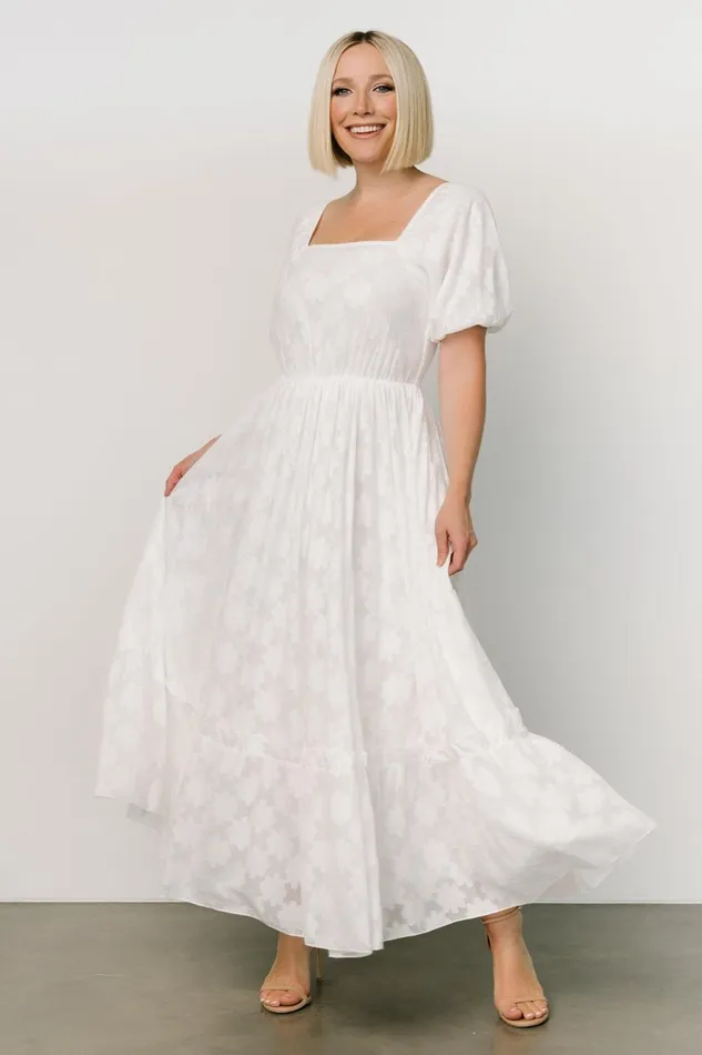 Women Bridal Baltic Born Alta Jacquard Maxi Dress Off White