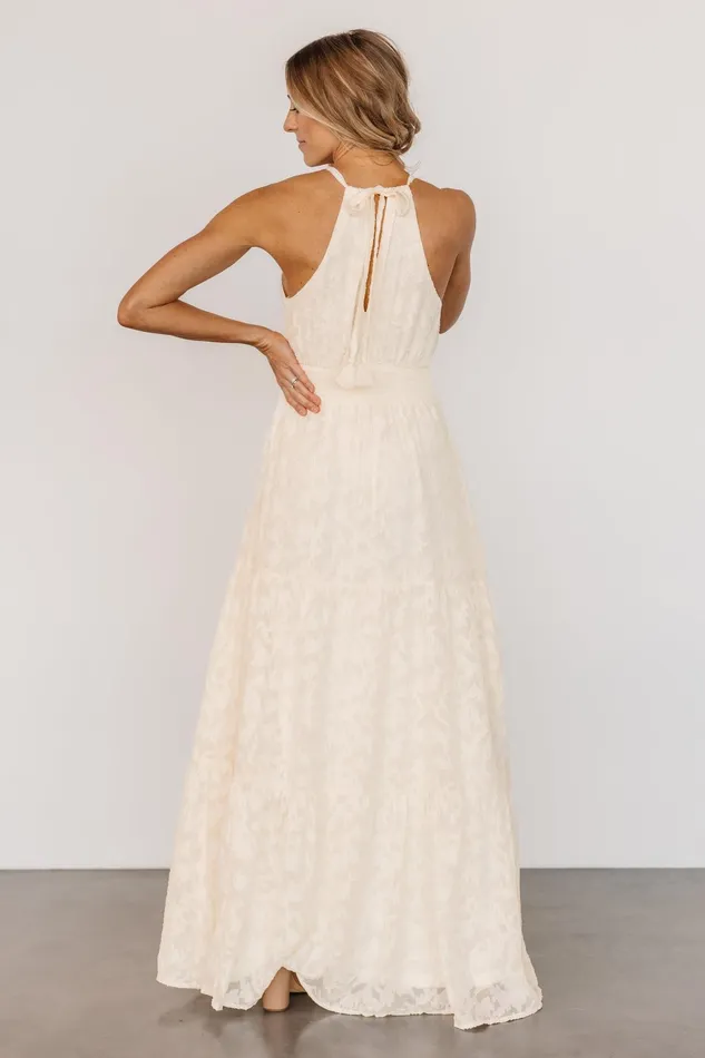 Women Bridal Baltic Born Eilish Embossed Maxi Dress Cream Women Bridal Baltic Born Eilish Embossed Maxi Dress Cream