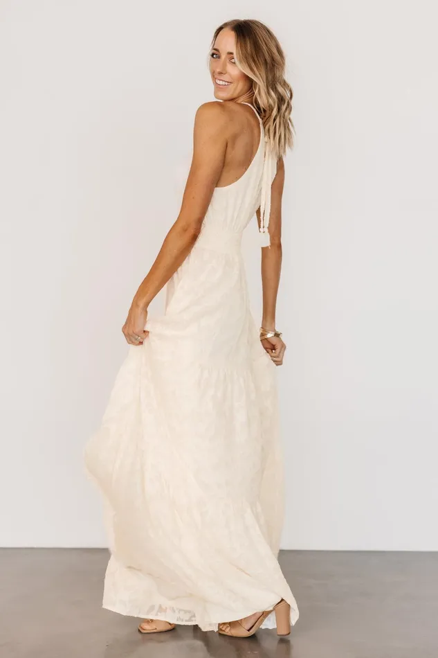Women Bridal Baltic Born Eilish Embossed Maxi Dress Cream Women Bridal Baltic Born Eilish Embossed Maxi Dress Cream