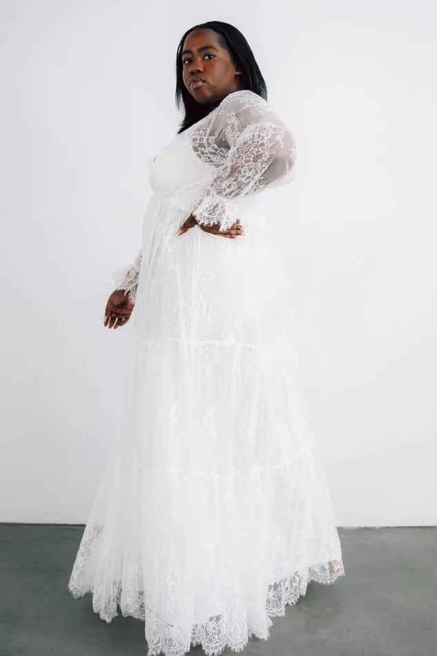 Women Bridal Baltic Born Gloria Lace Maxi Dress White