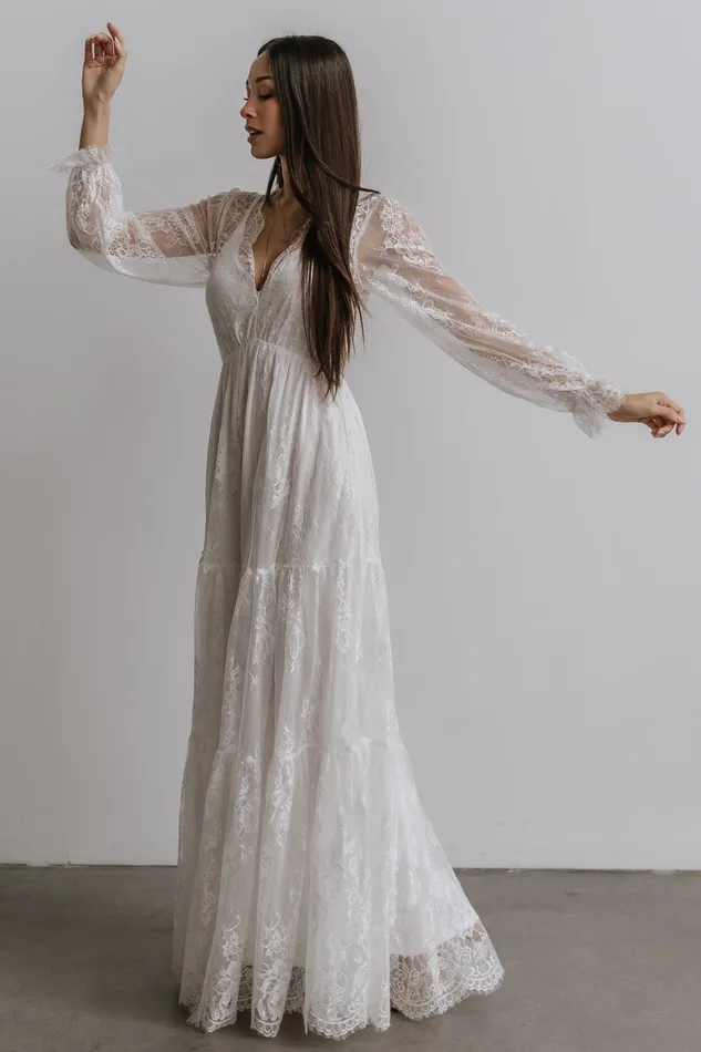 Women Bridal Baltic Born Gloria Lace Maxi Dress White