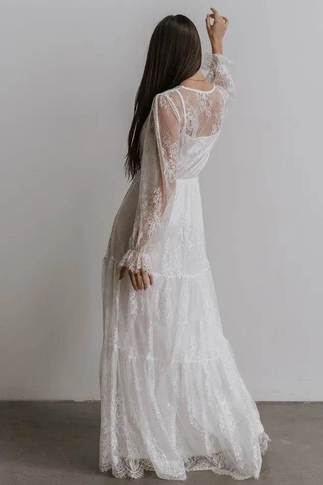Women Bridal Baltic Born Gloria Lace Maxi Dress White