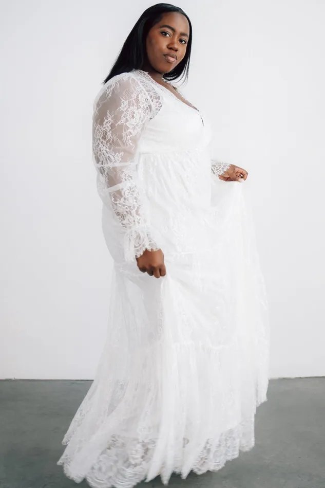 Women Bridal Baltic Born Gloria Lace Maxi Dress White