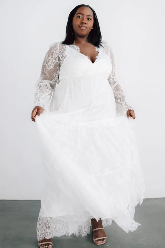 Women Bridal Baltic Born Gloria Lace Maxi Dress White