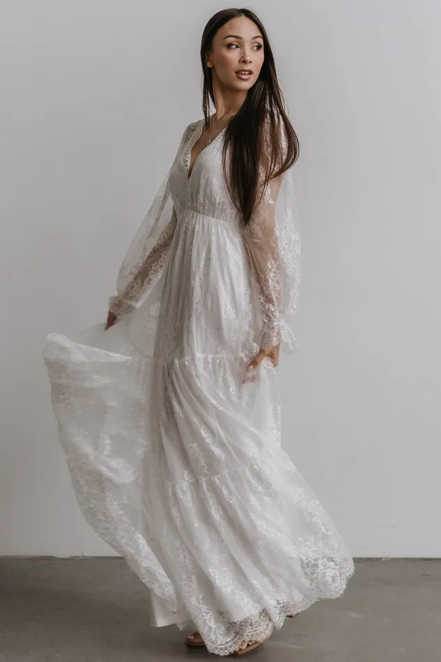Women Bridal Baltic Born Gloria Lace Maxi Dress White