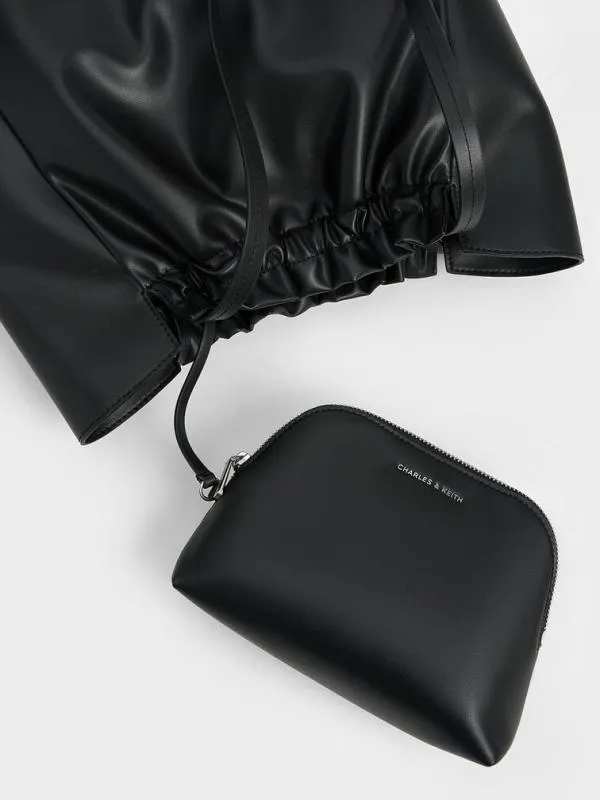 Women Brigette Ruched Tote Bag 8211 Noir CHARLES and KEITH Slouchy Bags