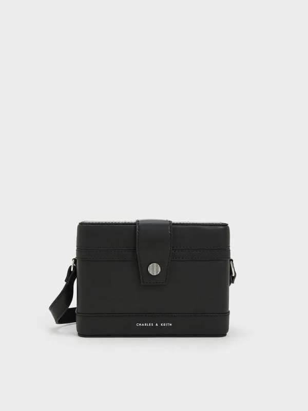Women Bronte Boxy Crossbody Bag 8211 Black CHARLES and KEITH Crossbody Bags