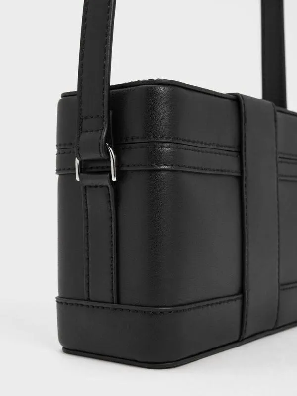 Women Bronte Boxy Crossbody Bag 8211 Black CHARLES and KEITH Crossbody Bags