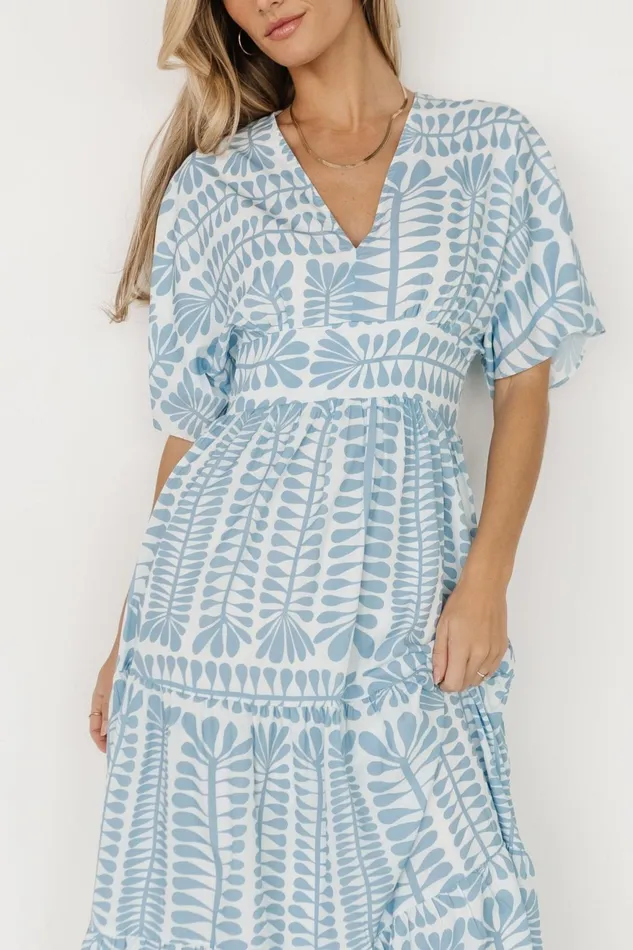 Women Bump Friendly Baltic Born Austin Kimono Dress Blue Print Women Bump Friendly Baltic Born Austin Kimono Dress Blue Print