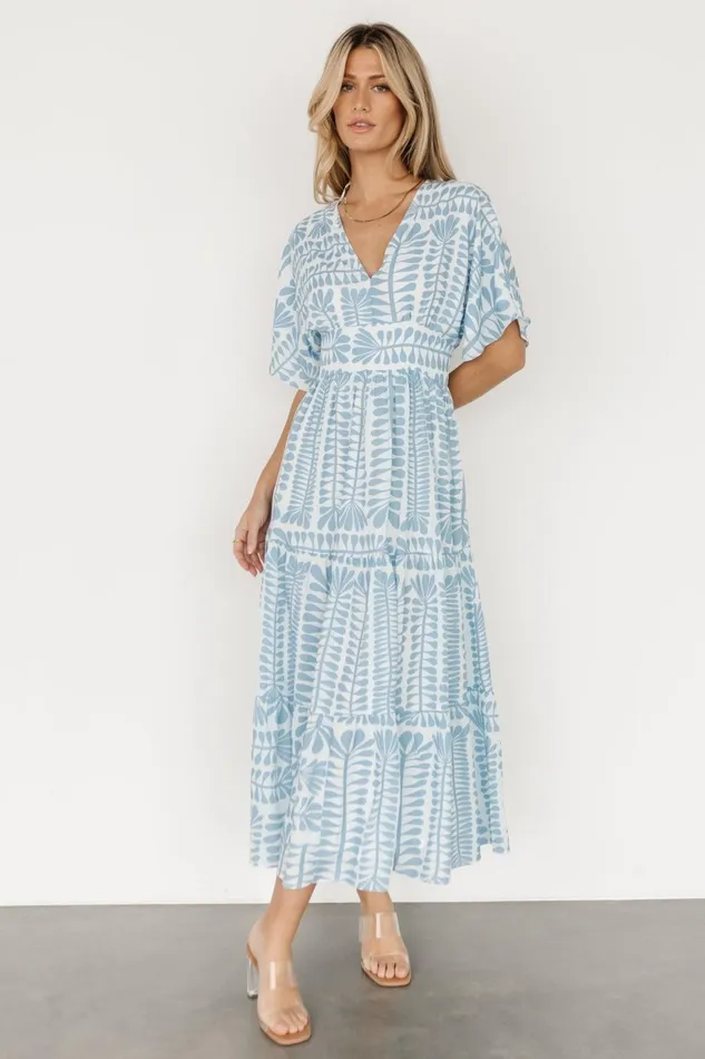 Women Bump Friendly Baltic Born Austin Kimono Dress Blue Print Women Bump Friendly Baltic Born Austin Kimono Dress Blue Print