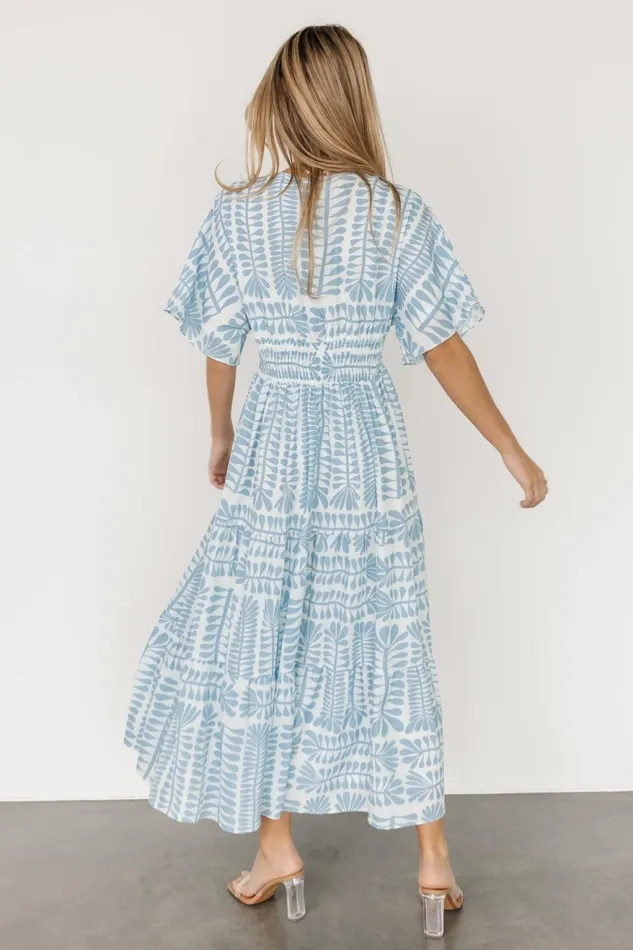Women Bump Friendly Baltic Born Austin Kimono Dress Blue Print Women Bump Friendly Baltic Born Austin Kimono Dress Blue Print