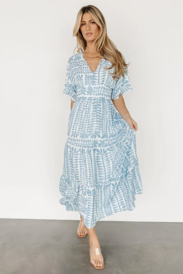 Women Bump Friendly Baltic Born Austin Kimono Dress Blue Print Women Bump Friendly Baltic Born Austin Kimono Dress Blue Print