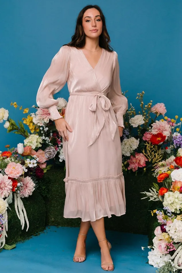 Women Bump Friendly Baltic Born Flynn Midi Dress Champagne Women Bump Friendly Baltic Born Flynn Midi Dress Champagne