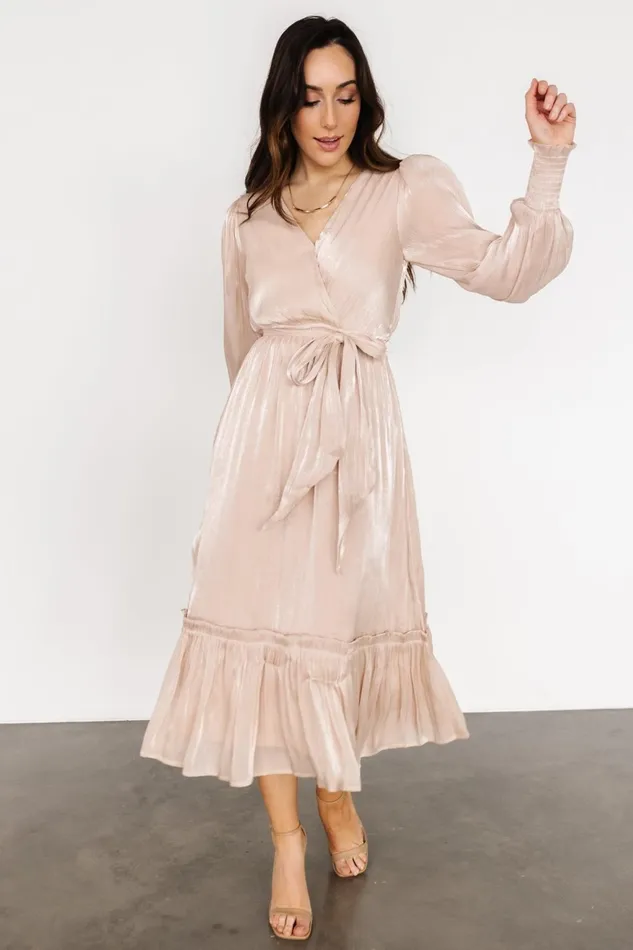 Women Bump Friendly Baltic Born Flynn Midi Dress Champagne Women Bump Friendly Baltic Born Flynn Midi Dress Champagne