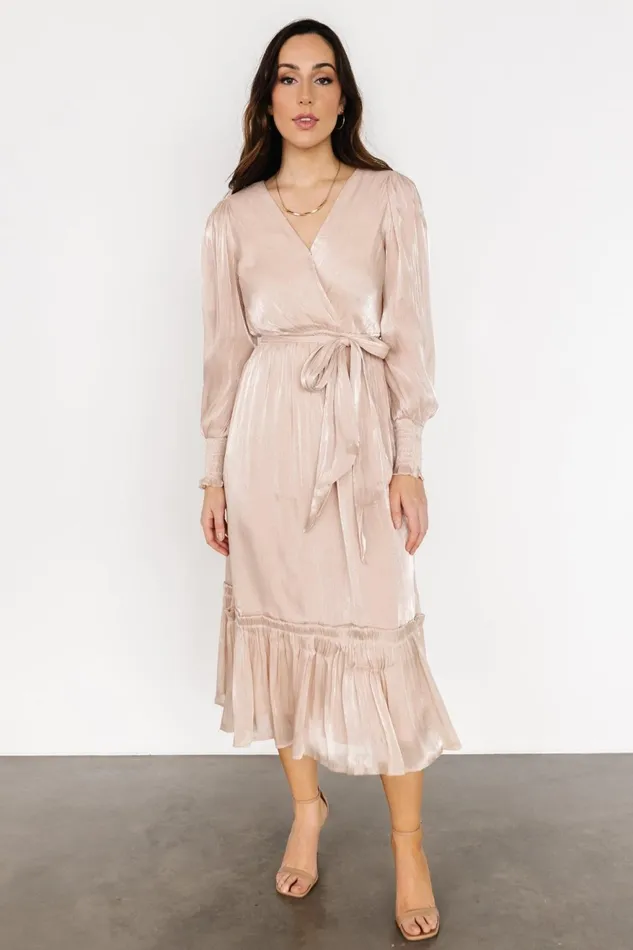 Women Bump Friendly Baltic Born Flynn Midi Dress Champagne Women Bump Friendly Baltic Born Flynn Midi Dress Champagne