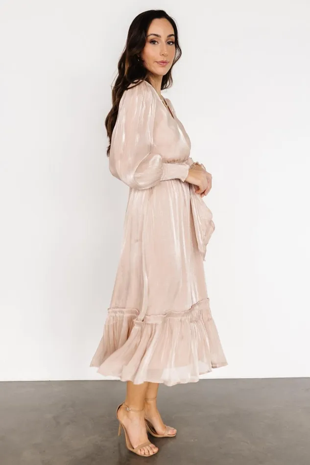Women Bump Friendly Baltic Born Flynn Midi Dress Champagne Women Bump Friendly Baltic Born Flynn Midi Dress Champagne