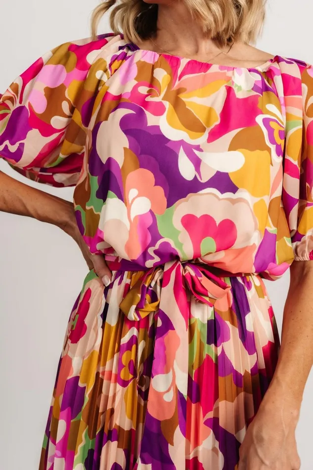 Women Bump Friendly Baltic Born Maven Midi Dress Multi Print Women Bump Friendly Baltic Born Maven Midi Dress Multi Print