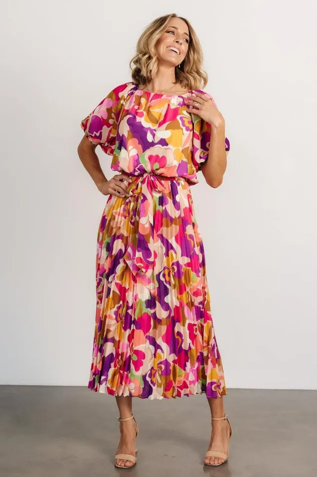 Women Bump Friendly Baltic Born Maven Midi Dress Multi Print Women Bump Friendly Baltic Born Maven Midi Dress Multi Print