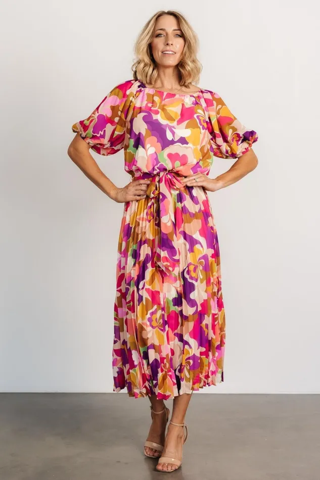 Women Bump Friendly Baltic Born Maven Midi Dress Multi Print Women Bump Friendly Baltic Born Maven Midi Dress Multi Print
