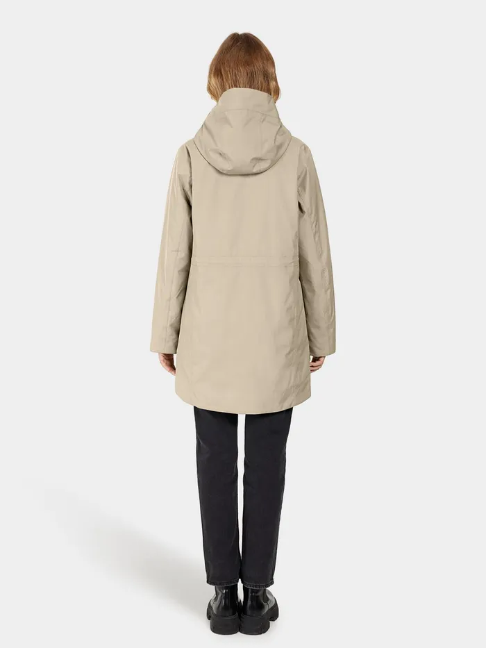 Women Cajsa Parka Almost Beige Didriksons Autumn Jackets