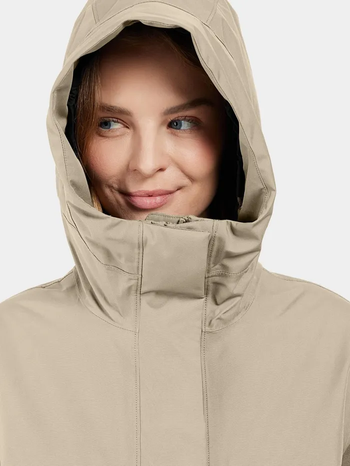 Women Cajsa Parka Almost Beige Didriksons Autumn Jackets