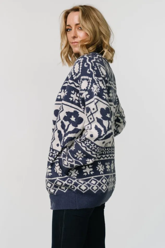 Women Cardigans Baltic Born Jackson Oversized Cardigan Slate Print Women Cardigans Baltic Born Jackson Oversized Cardigan Slate Print