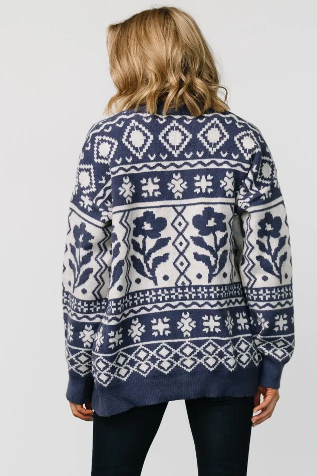 Women Cardigans Baltic Born Jackson Oversized Cardigan Slate Print Women Cardigans Baltic Born Jackson Oversized Cardigan Slate Print