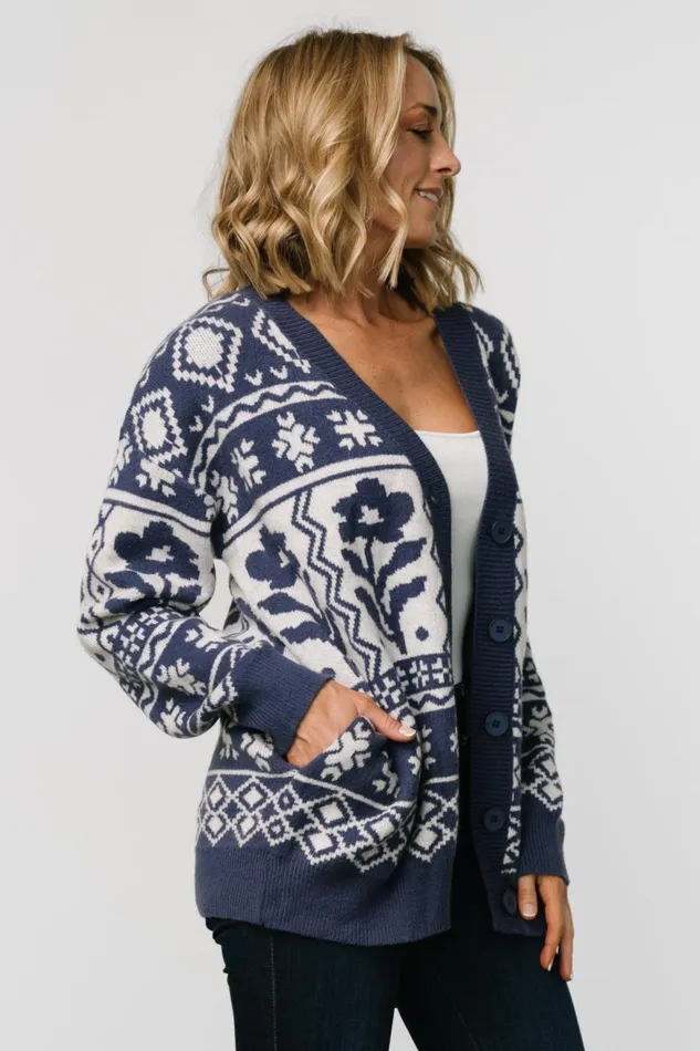 Women Cardigans Baltic Born Jackson Oversized Cardigan Slate Print Women Cardigans Baltic Born Jackson Oversized Cardigan Slate Print