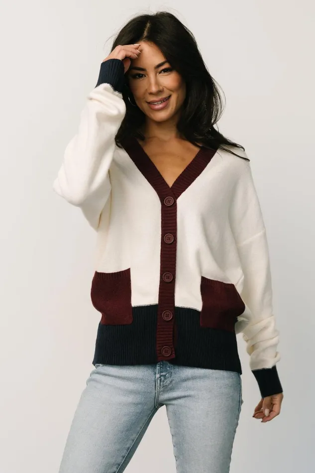 Women Cardigans Baltic Born Jax Cardigan Cream Multi Women Cardigans Baltic Born Jax Cardigan Cream Multi