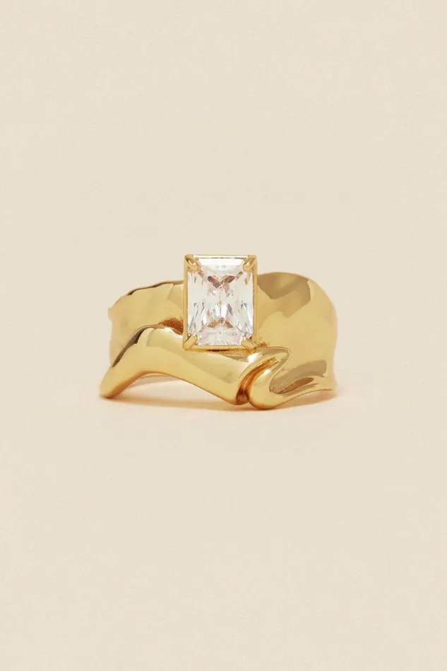 Women CARLTON ROCK RING Gold Acler Jewellery