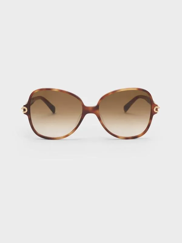 Women ChainLink Oversized Butterfly Sunglasses 8211 T Shell CHARLES and KEITH Butterfly Women ChainLink Oversized Butterfly Sunglasses 8211 T Shell CHARLES and KEITH Butterfly