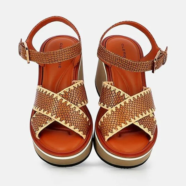 Women CHARLISR Python Effect Clergerie Sandals