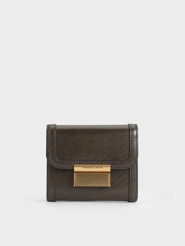 Women Charlot Wallet 8211 Dark Moss CHARLES and KEITH Small Wallets
