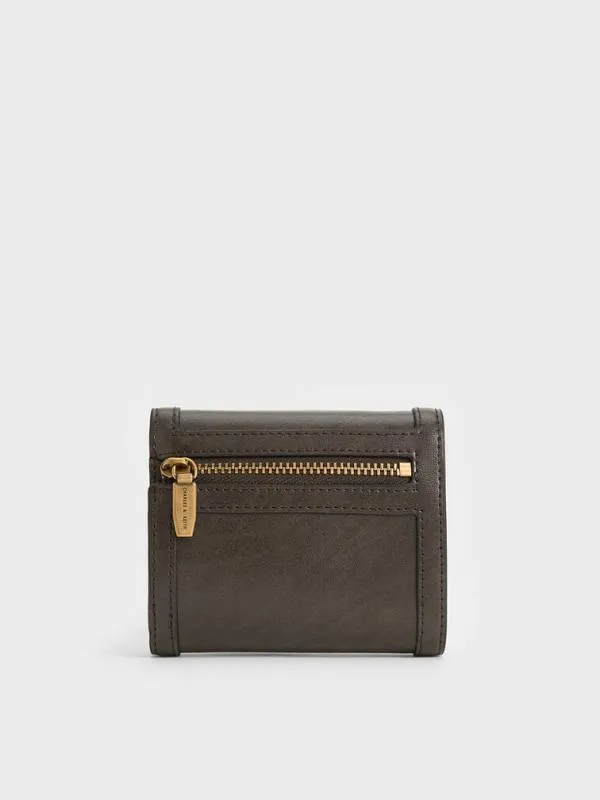 Women Charlot Wallet 8211 Dark Moss CHARLES and KEITH Small Wallets