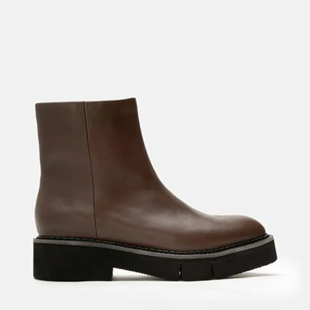 Women CLOVER Brown Clergerie Ankle Boots
