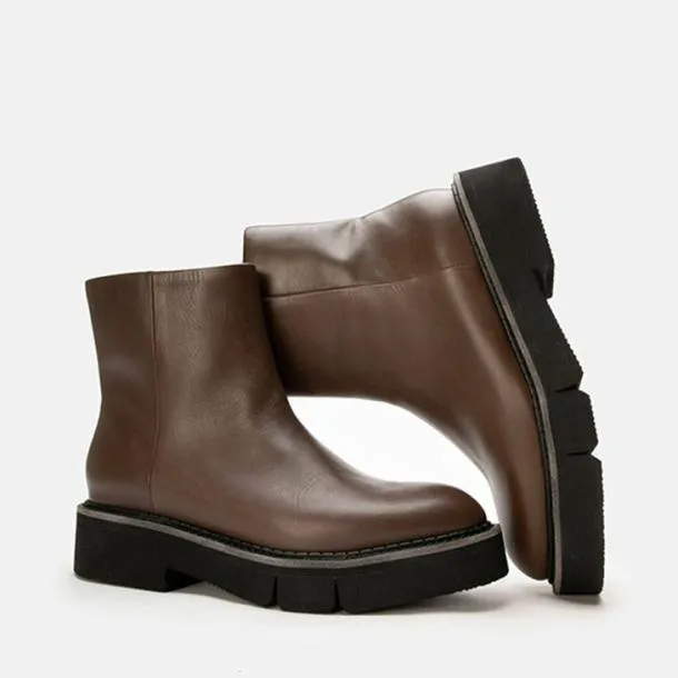 Women CLOVER Brown Clergerie Ankle Boots